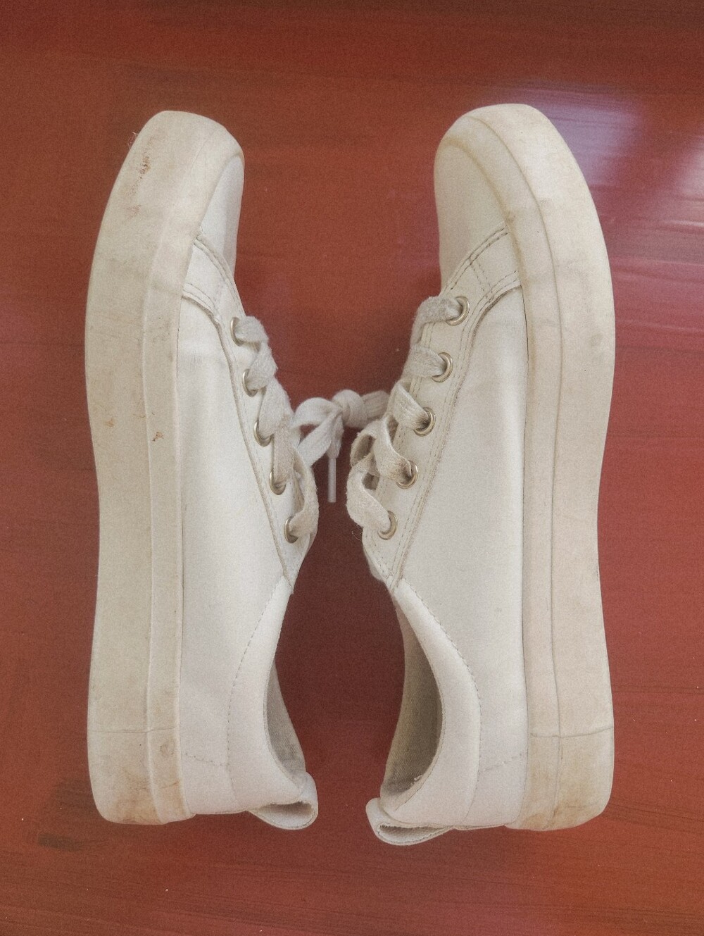 Esprit Ladies White Low-Top Canvas Sneakers